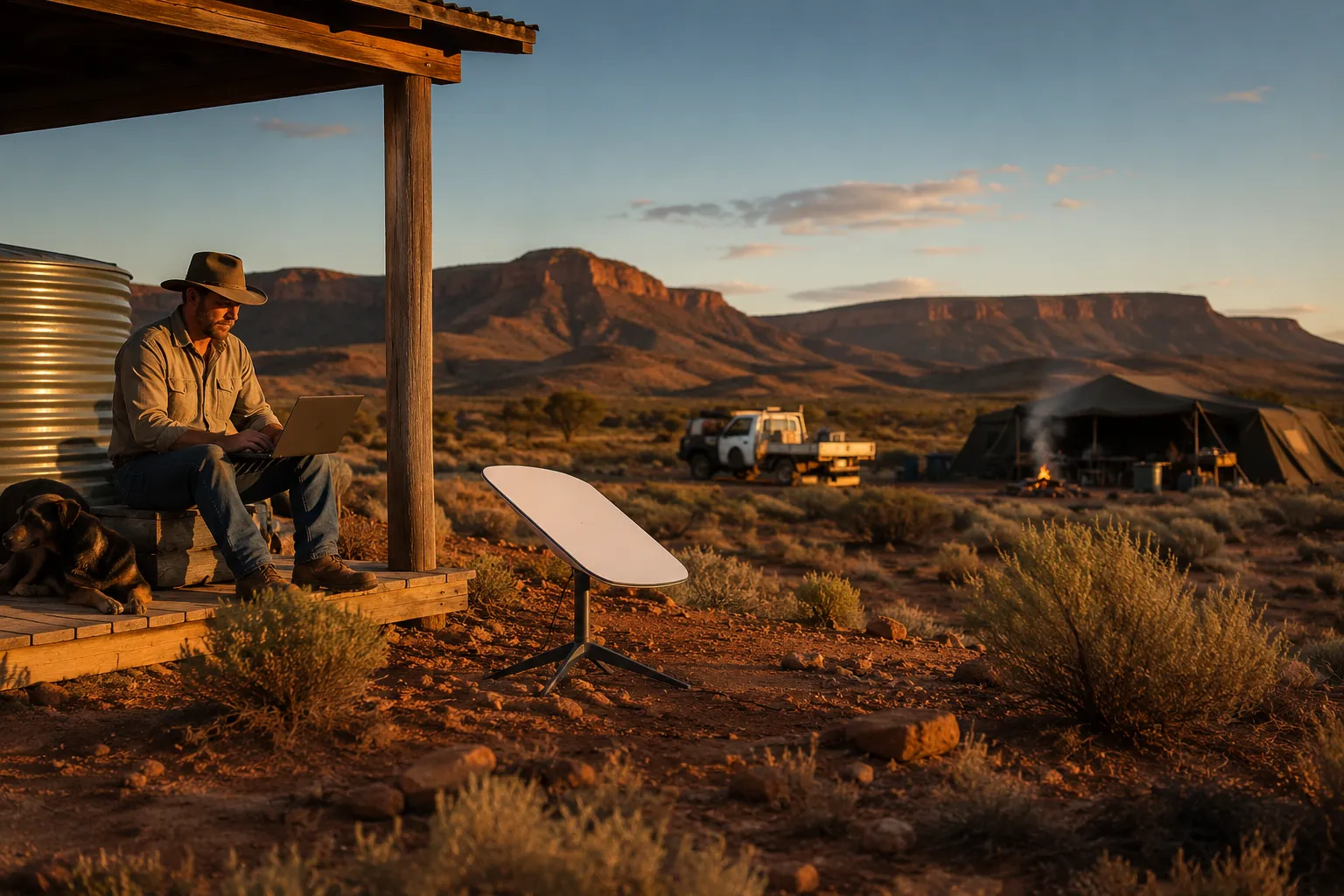 Remote satellite internet connectivity support